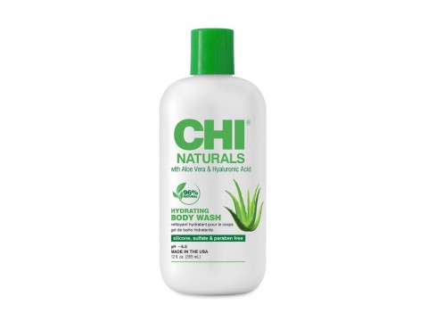 CHI CARE NATURALS Drėkinantis kūno prausiklis su aloe vera ir hialurono rūgštimi, 355 ml